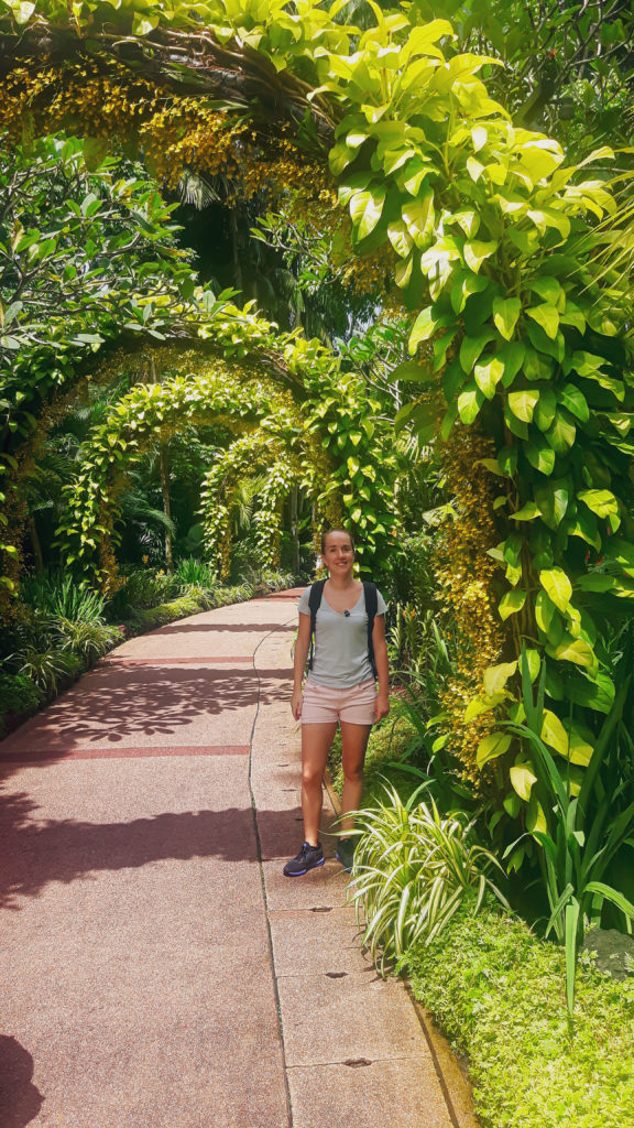 Adriana at the botanical gardens in Singapore