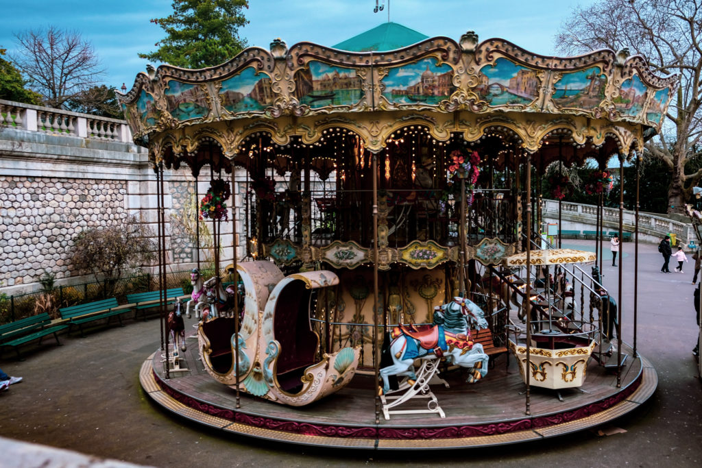 Carousel in Montmartre in Paris