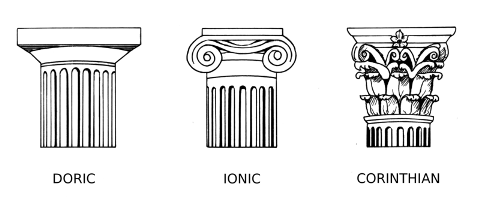 The three Greek columns