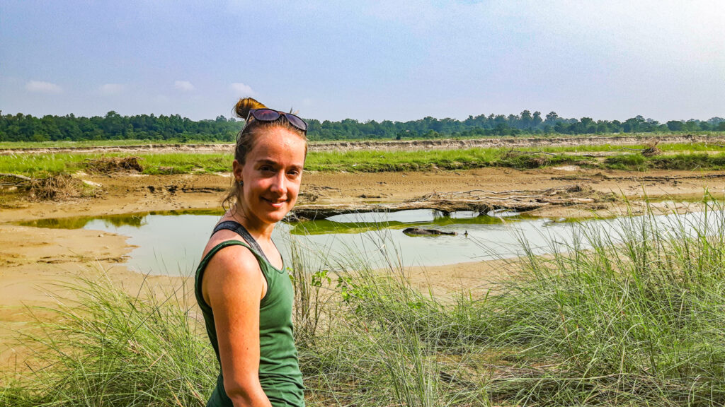 Adriana Machielsen in Chitwan Nepal In The World's Jungle