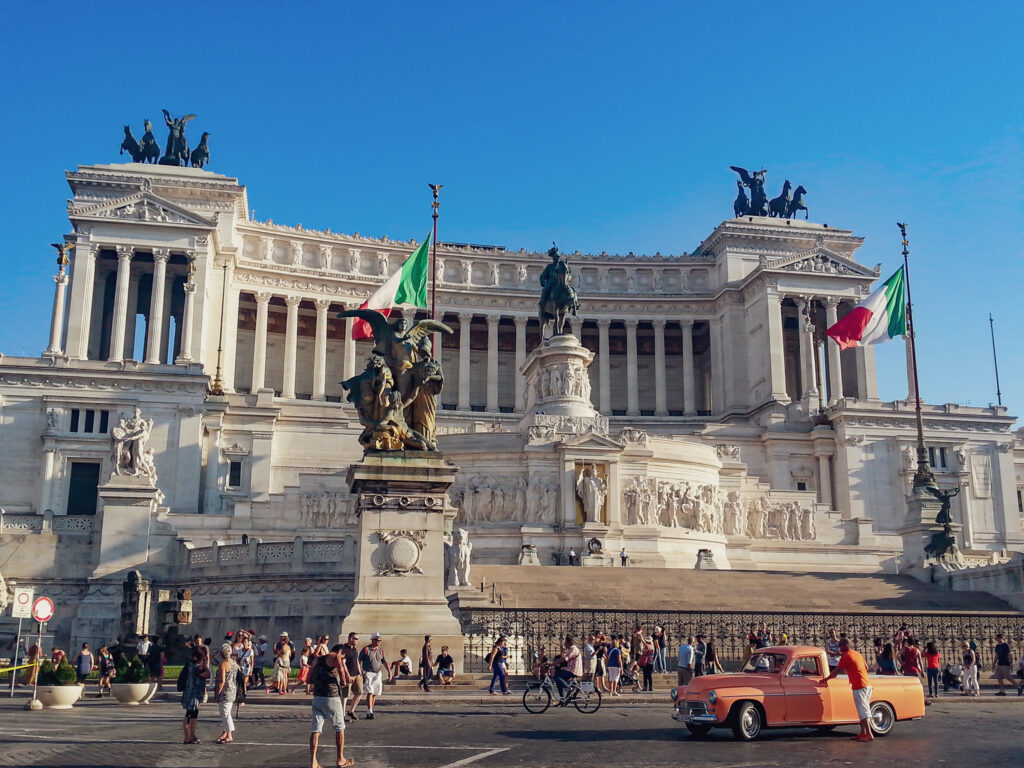 Monumental highlights of historical Rome