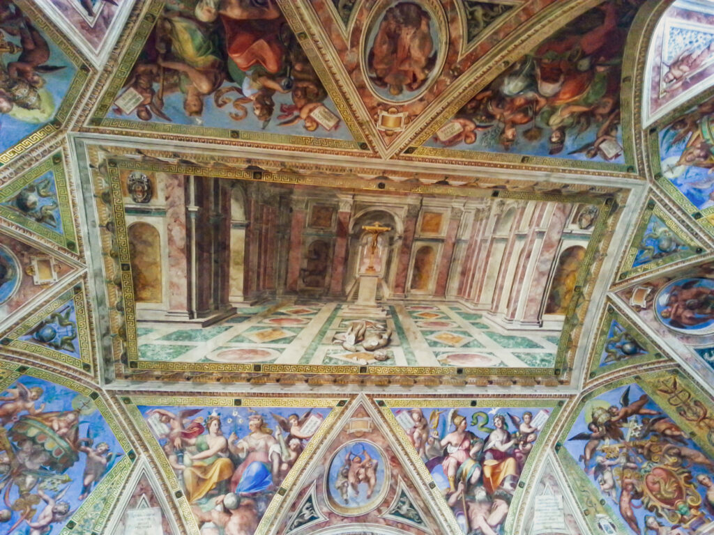 Ceiling of the Sistine Chapel painted by Michelangelo. In the worlds jungle