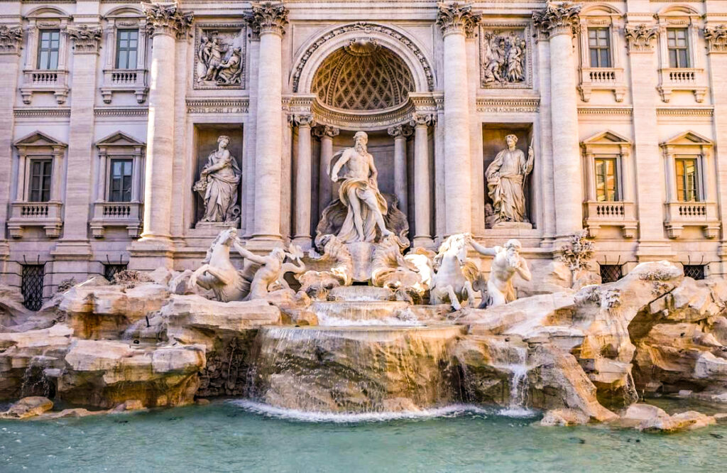 Trevi Fountain in Rome, Italy In the worlds jungle