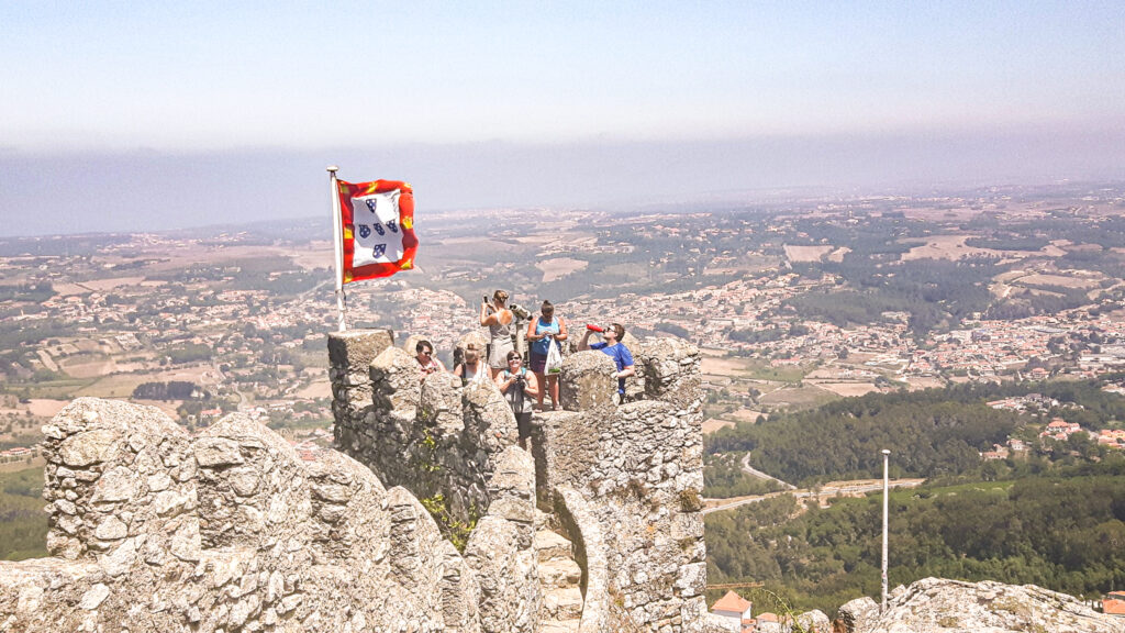 Castle of the Moors in Sintra. In the worlds jungle travel blog.