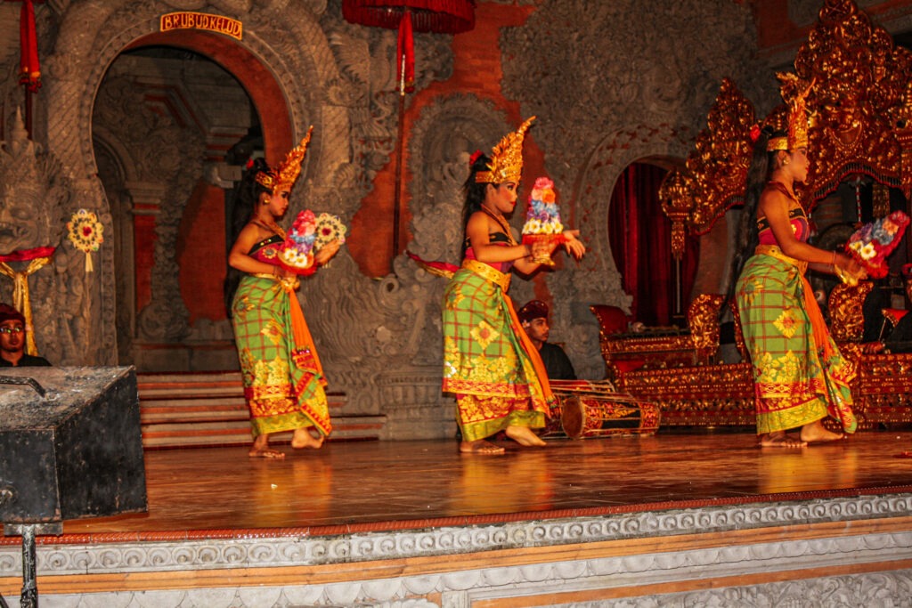 Balinese dance show in Ubud, Bali. In the worlds jungle travel.