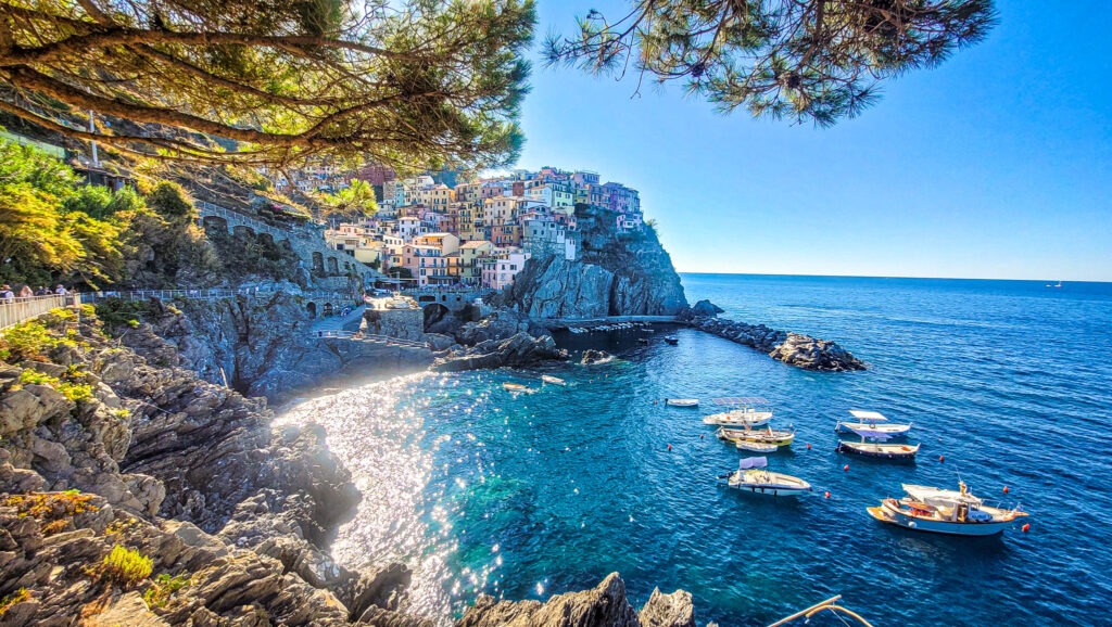 View of Cinque Terre in Italy. Your guide to renting a car in Italy. In the worlds jungle travel.