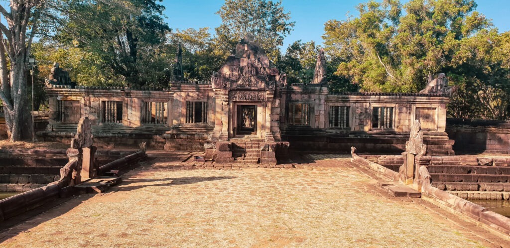 Ancient monuments in Thailand. In the worlds jungle travel.