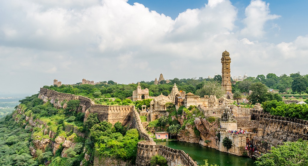 View of Chittorgarh Fort. In the worlds jungle travel.