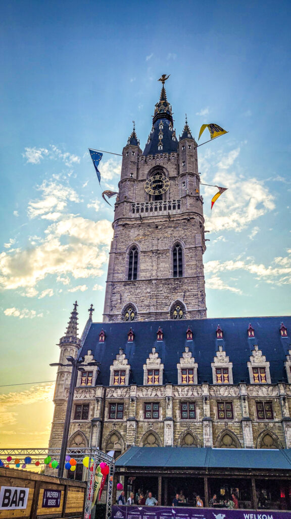 The Belfry of Ghent. Monumental highlights to visit in Ghent, Belgium. In the worlds jungle.
