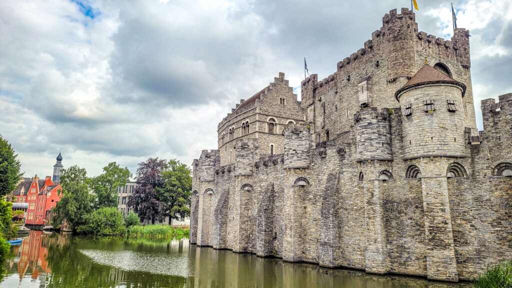 Castle of the Counts in Ghent. Monumental highlights to visit in Ghent, Belgium. In the worlds jungle.