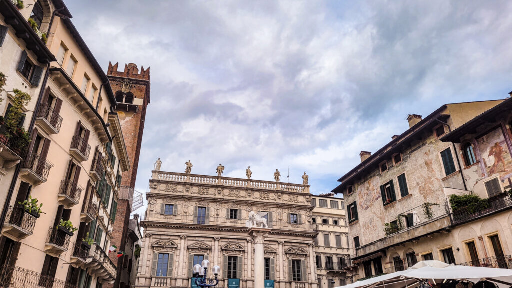 Palazzo Maffei. Monumental highlights to visit in Verona. In the worlds jungle. 