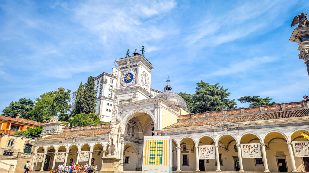 Torre dell'Orologio. Monumental highlights of Udine. In the worlds jungle travel blog.