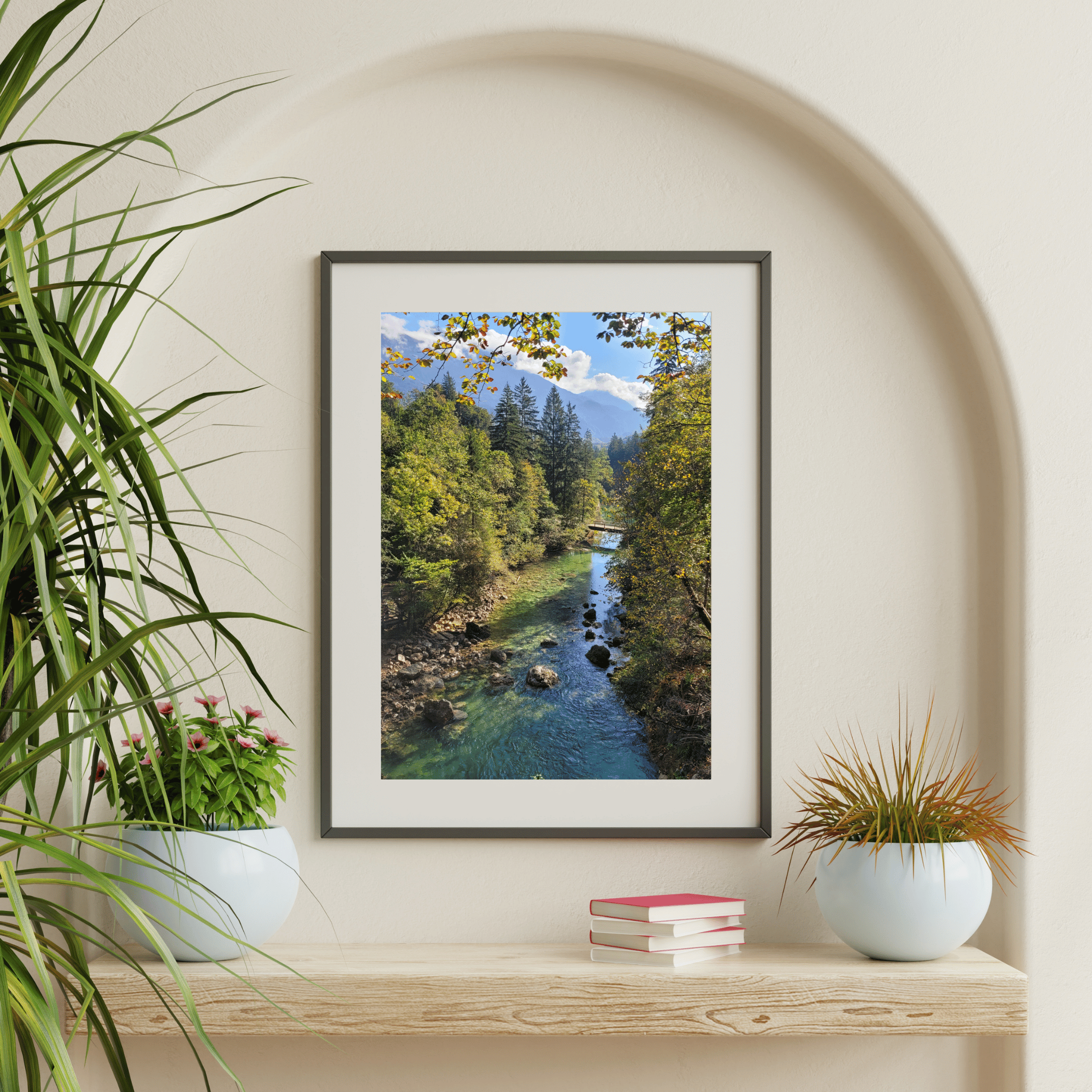 Autumn trees at the Vintgar Gorge in Bled. In the worlds jungle Travel Prints (7)