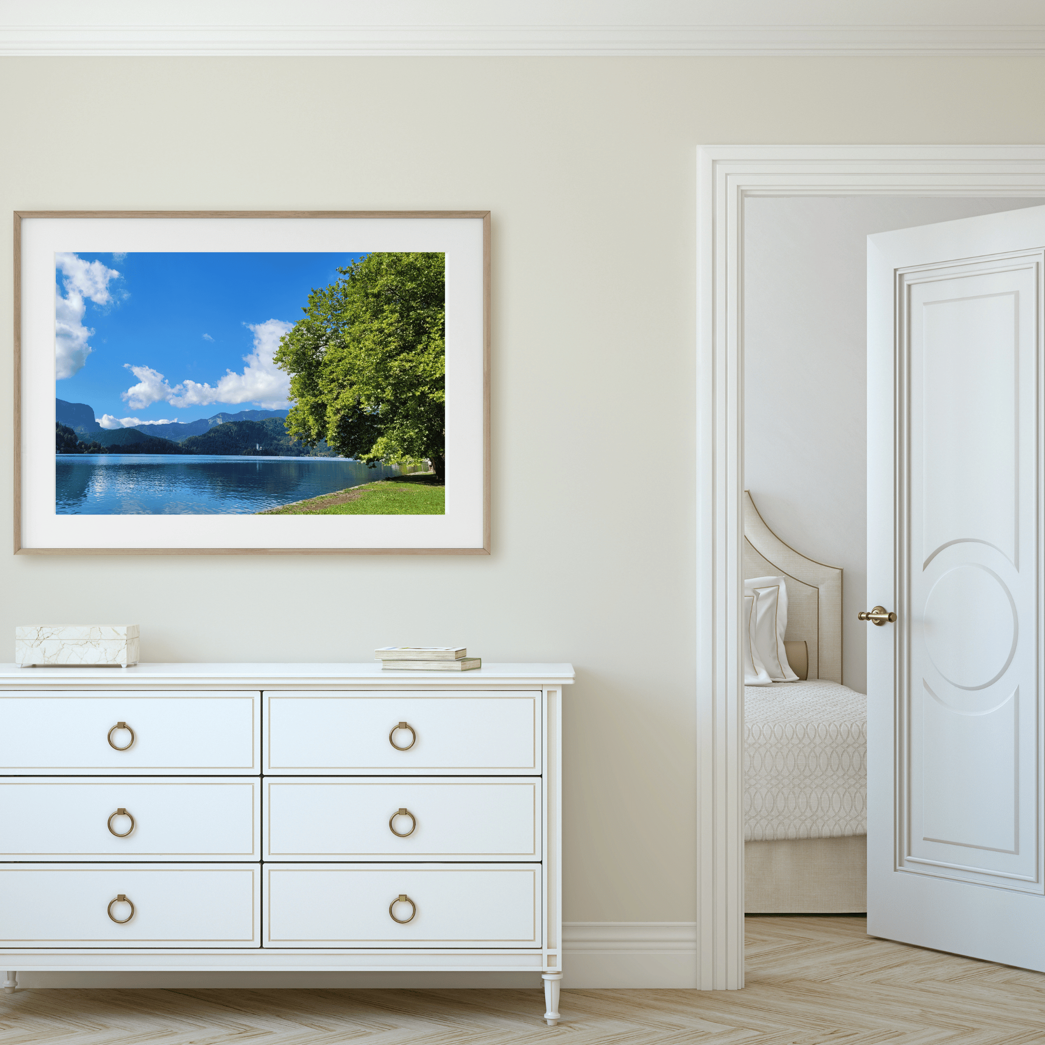 Lake Bled with tree. In the worlds jungle Travel Prints