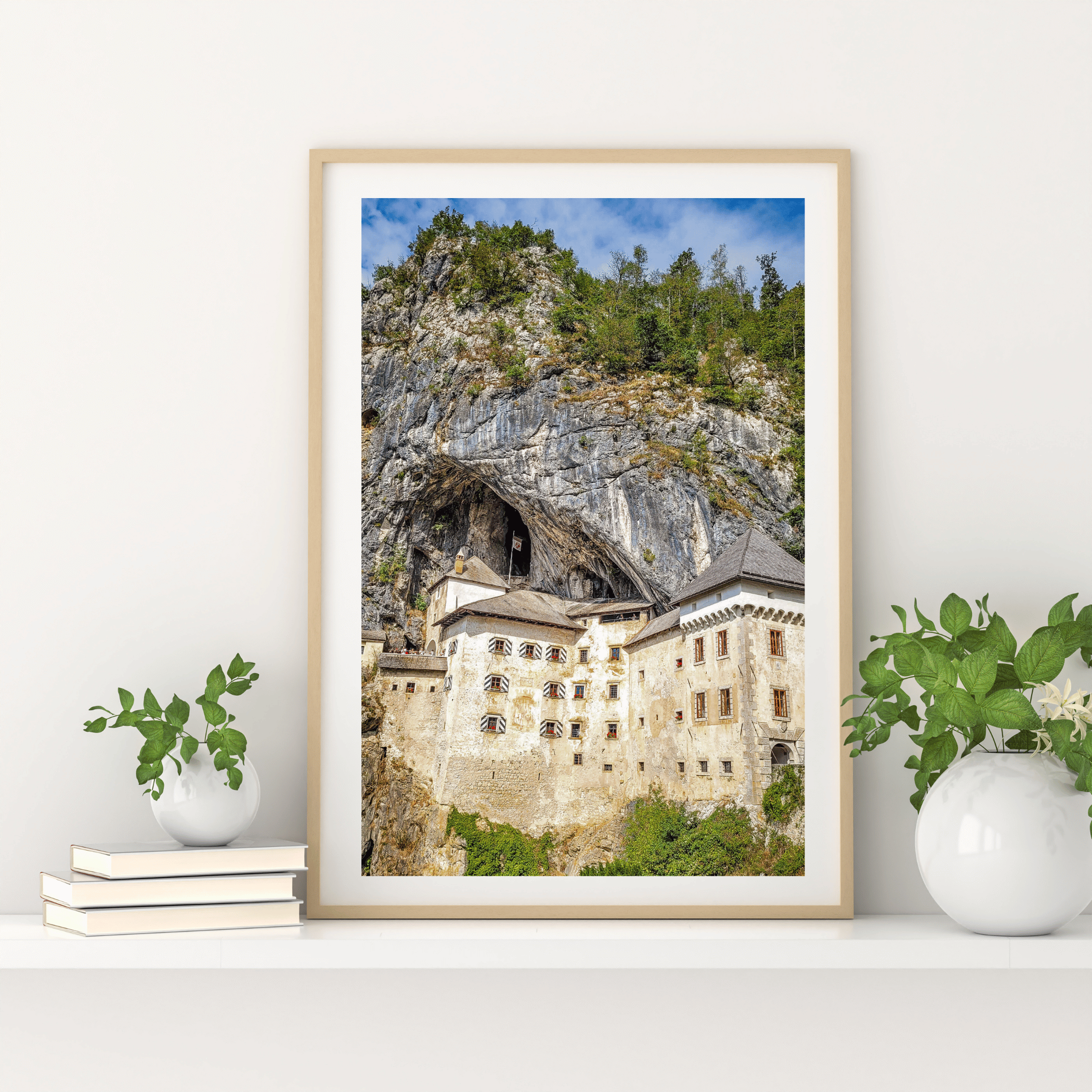 Predjama castle in Portrait size. In the worlds jungle Travel Prints (1)