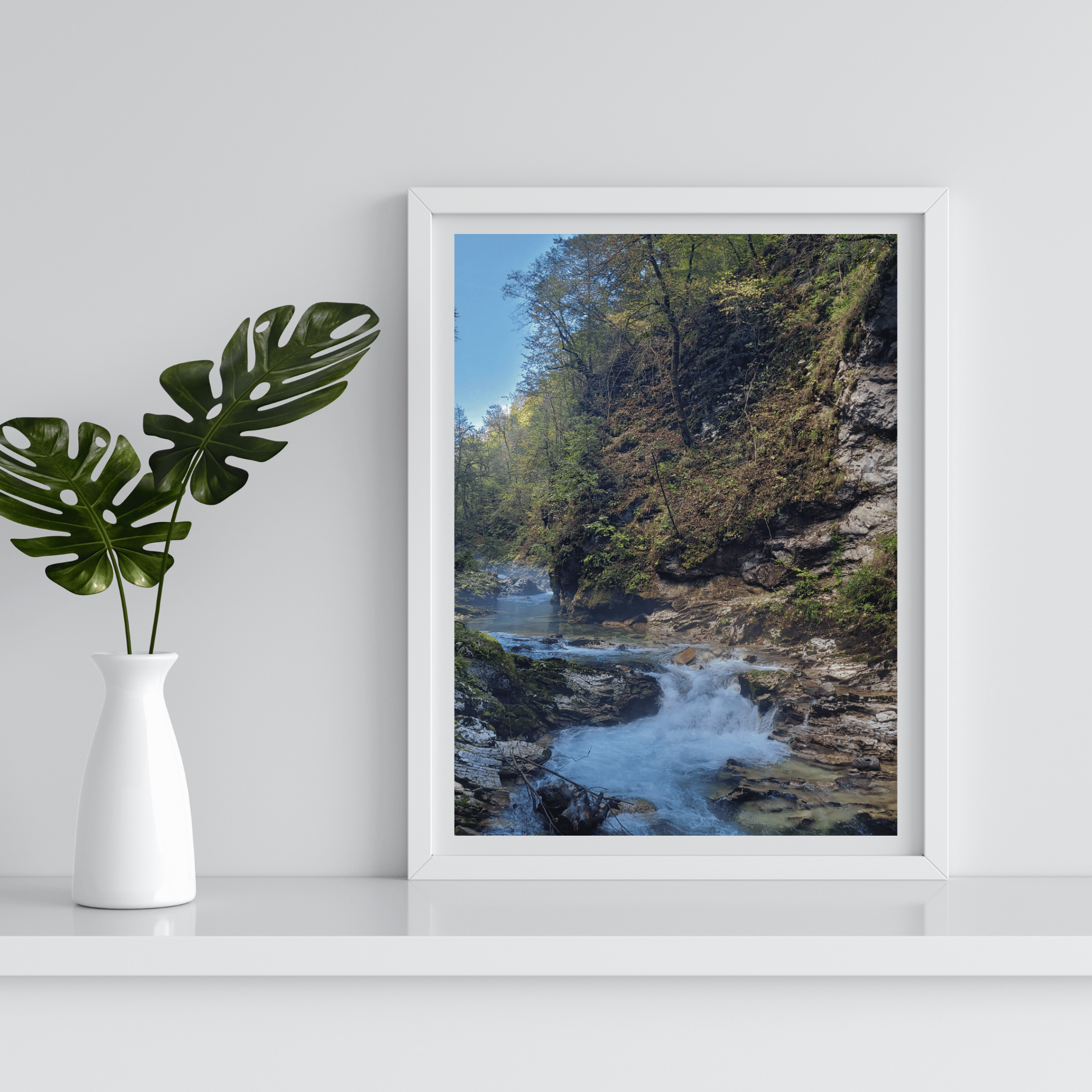 Small waterfall at Vintgar Gorge in Bled. In the worlds jungle Travel Prints (2)
