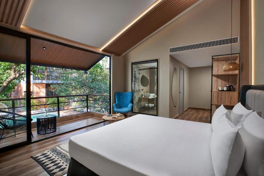 Bedroom at Avataara Resort & Spa. Goa Best luxury hotels & resorts in North Goa rated 8.5+ for an unforgettable getaway.