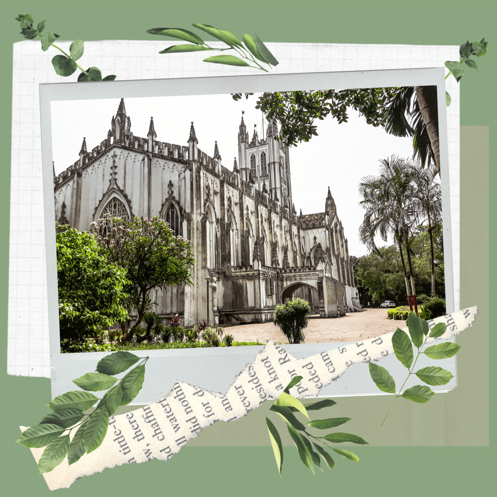 Saint Paul's cathdral in Kolkata. Beginners travel guide to India