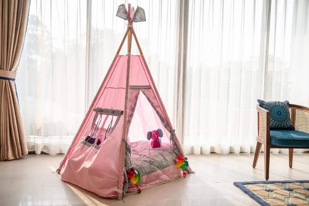 Kids tent at family room at The Astor - All Suites Hotel Candolim Goa. Goa Best luxury hotels & resorts in North Goa rated 8.5+ for an unforgettable getaway.