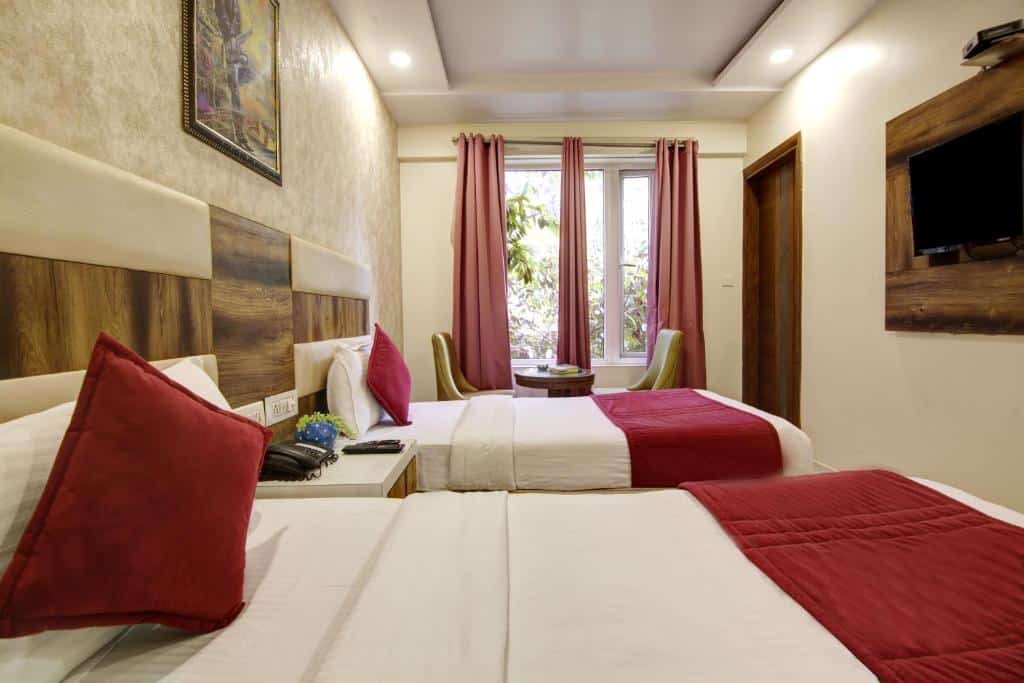 Bedroom at The Shanti Plaza. New Delhi Historical Travel Guide: famous monuments, forts & heritage spots to visit