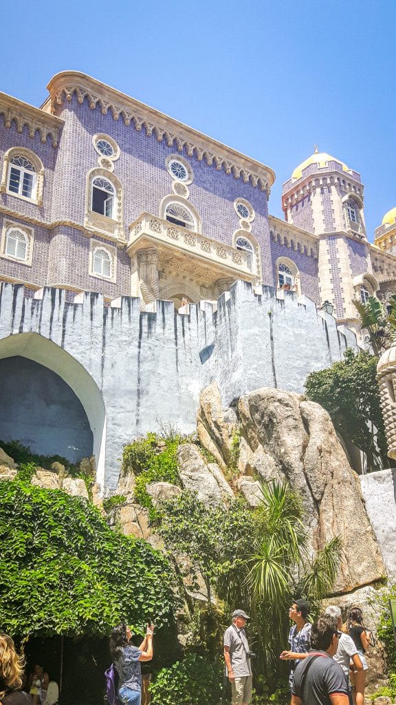 Colourful architecture of Pena palace in Sintra. Lisbon Travel Guide: what to see, do, and know before you go