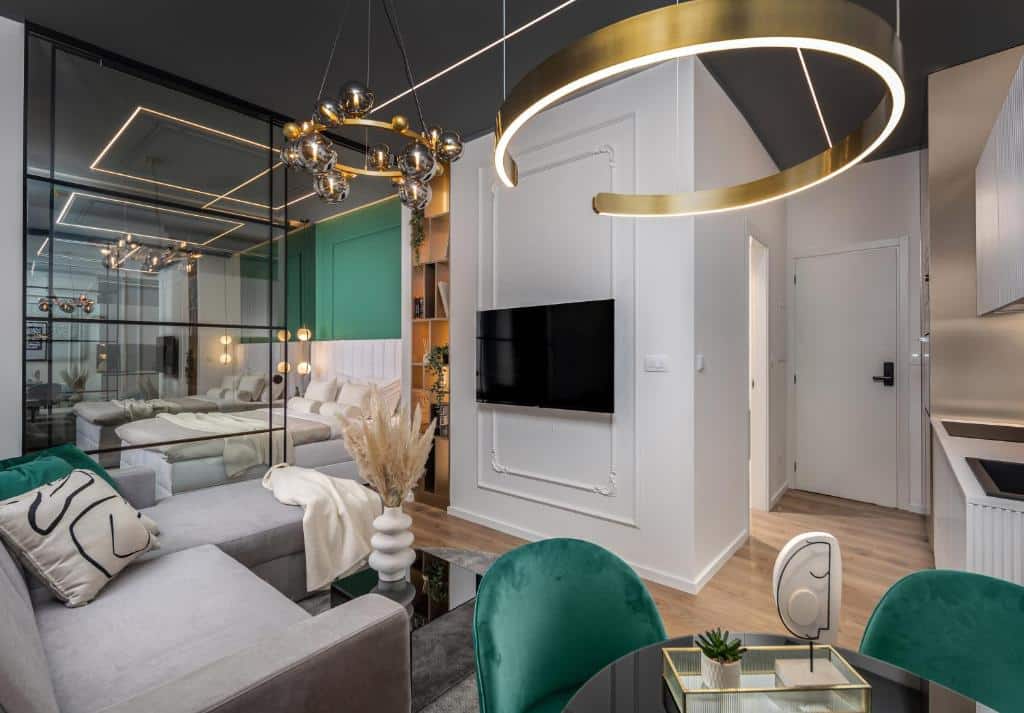 Living room at suite at Dream Fiumara Apartments. Visiting Rijeka, Croatia: highlights, best time to go & local eats