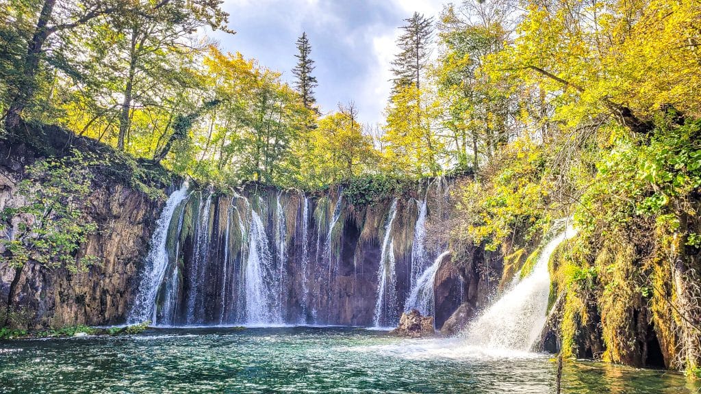 Multiple small waterfalls at the Plitvice Lakes. Zagreb Travel Tips: Best Sights, Day Trips, and Where to Stay