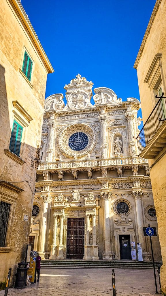 Detailed baroque architecture of the Basilica di Santa Croce. Why Lecce Is Southern Italy's Most Underrated Travel Destination