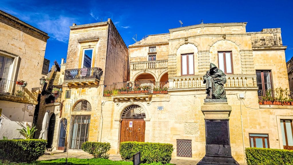 A small square with statue in Lecce. Why Lecce Is Southern Italy's Most Underrated Travel Destination